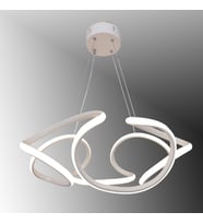 TT307-40-BY TT Aydınlatma Helezon Modeli Mat Beyaz Led Avize (Çok Renkli)