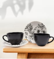 2'li Çay ve Kahve Fincanı Takımı (Siyah)