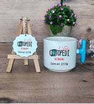 Ortopedi Uzmanı Hediye Seti Kupa Bardak T Kulplu ve Anahtarlık Tıp Bayramı Hediyesi (Model 3)