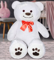 120 cm Pababo Gold Serisi Papyonlu Ayıcık (Beyaz)
