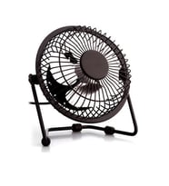 En Büyük Boy Masaüstü USB Vantilatör - Metal Fan Siyah Renk (Mavi)