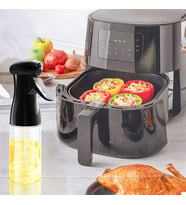 Yeni Nesil Airfryer Sprey Yağdanlık 220ml Kolay Kullanımlı Yağdanlık Zeytinyağı Ve Yağ Püskürtücü (Siyah)
