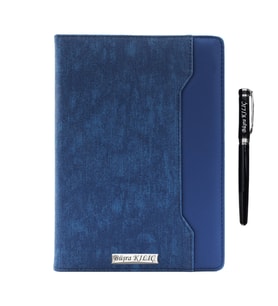 İsme Özel Çift Renkli Premium Defter ve Roller Kalem Seti - Renk Seçenekli (Lacivert)