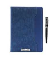 İsme Özel Çift Renkli Premium Defter ve Roller Kalem Seti - Renk Seçenekli (Lacivert)