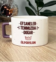 Kişiye Özel Efsaneler Temmuzda Doğar Hediye Lüks Fincan Doğum Günü Hediyesi (Mor)