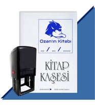 Kişiye Özel Kızgın Ördek 3 Tarihli Otomatik Kitap Kaşesi (Mavi)