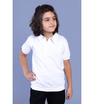 Toontoy Erkek Çocuk Polo Yaka Tişört (Beyaz)
