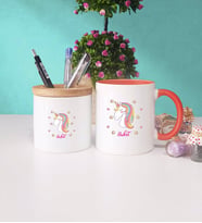 Unicorn Kupa Bardak Lacivert ve Kalemlik (Model 6)