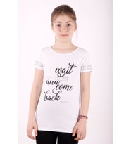Toontoy Kız Çocuk Slogan Baskılı Tişört (Beyaz)