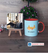 Arkeolog Fotoğraflı Dekoratif Taş, Kupa Bardak Beyaz Hediye (Model 13)