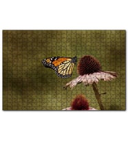 Cakapuzzle Çiçek Üzerindeki Muhteşem Kelebek  Puzzle Yapboz MDF (Ahşap) (1000 Parça)