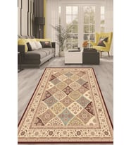 Dijital Kaymaz Taban Yıkanabilir Modern Renkli Salon Halısı Mutfak Halısı Yolluk ND-HT-26 (Krem)
