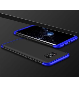 Galaxy S8 Plus Kılıf Zore Ays Full Koruma Kılıf (Siyah-Mavi)