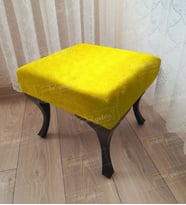 Ayak Ucu Kapı Önü Antre Düz Bench Puf Siyah Ayak (Sarı)