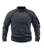 Genıus Store Erkek Polar Fermuarlı Kombat Tactical Cepli Outdoor Polar (Füme)