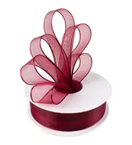 Kına Atölyesi Şifon Süs Kurdela 20 Metre  2,5 Cm (Bordo)