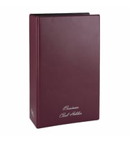 KARTVİZİT ALBÜMÜ 4 SIRALI 400 KARTLIK 16,5X26,5 CM (Bordo)