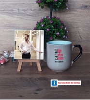 Öğretmene Hediye Fotoğraflı Dekoratif Taş, Kupa Bardak Beyaz Hediye (Model 10)
