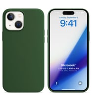 Microsonic Apple iPhone 15 Kılıf Liquid Lansman Silikon Mor (Koyu Yeşil)