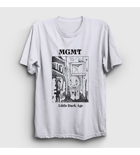 Presmono Unisex Sarı Little Dark Age Rock Mgmt T-Shirt 490347tt (Beyaz)