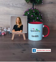 Bankacıya Hediye Fotoğraflı Dekoratif Taş, Kupa Bardak Beyaz Hediye (Model 2)