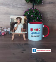 Rehber Öğretmen Fotoğraflı Dekoratif Taş, Kupa Bardak Beyaz Hediye (Model 2)