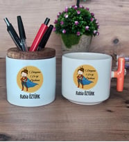 Kadın Öğretmene Hediye Hediye Sepeti Kupa Bardak T Kulplu, Kalemlik Hediyeleri Öğretmenler Günü Hediyesi (Model 7)