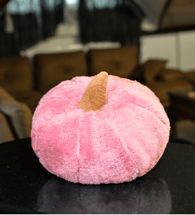 Dekoratif 50 Cm Pelüş Kabak Kırlent (Pembe)