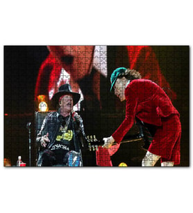 Cakapuzzle ACDC Angus ve Malcolm Yaşlı Kurtlar  Puzzle Yapboz MDF (Ahşap) (500 Parça)