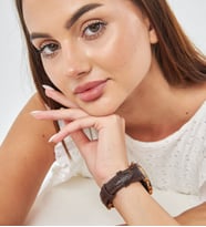vagave Samsung Watch 4 Watch 5 Watch 6 - pro uyumlu Hakiki Doğal Deri 20mm Kadın Deri Kordon Akıllı ve Klasik Saat Kayışı 20mm Kordon Sevgililer Günü Hediyesi (Kahverengi)
