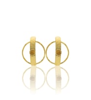 Kadir Jewellery 22 Ayar Altın Kaplama Vintage Küpe -El İşçiliği Ve Hipoalerjenik Küpe (Sarı)