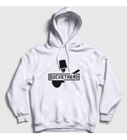 Presmono Unisex Beyaz Logo Buckethead Kapüşonlu Sweatshirt 456569tt (Beyaz)