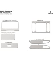 Meriç® Renault Master Ön Torpido Kaplama Maun 6 Parça 1999-2003 (Alüminyum)