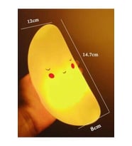 Silikon Led Işıklı Ay Gece Lambası (Sarı)