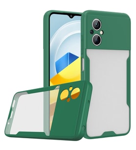 Xiaomi Poco M5 Kılıf Zore Parfe Kenarları Pastel Renk Silikon Kılıf (Koyu Yeşil)