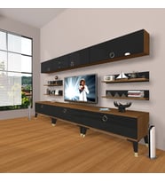 Decoraktiv Eko 8Y Slm Silver Tv Ünitesi Tv Sehpası (Siyah - Ceviz)