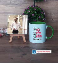 Öğretmene Hediye Fotoğraflı Dekoratif Taş, Kupa Bardak Beyaz Hediye (Model 14)