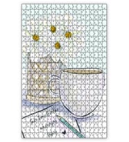 Cakapuzzle Çiçek Mektup ve Kahve Puzzle Yapboz MDF (Ahşap) (500 Parça)