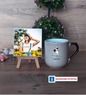 Geometri Öğretmeni Fotoğraflı Dekoratif Taş, Kupa Bardak Beyaz Hediye (Model 10)