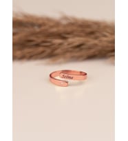 Doğum Taşlı İsimli Gümüş Yüzük (Rose)