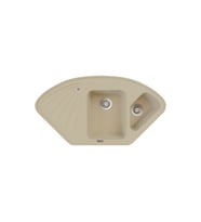 POLEX Cristalüx Granit Evye P-CR1 Tezgah Altı Ve Tezgah Üstü Mutfak Evyesi 104,5x57cm (Bej)