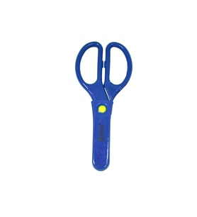 Brons Koruma Kılıflı Öğrenci Makası BR-702 - Kırmızı (Mavi)