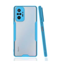 Xiaomi Redmi Note 10 Pro Kılıf Parfe Kenarları Pastel Renk Silikon (Mavi)