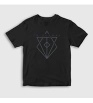 Presmono Unisex Çocuk Beyaz Fire In Flames T-Shirt 83828tt (Siyah)