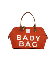 BAGMORİ Baby Bag Baskılı Bebek Bakım Çantası (Kiremit)