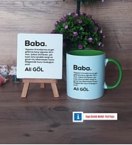 Baba Dekoratif Taş, Kupa Bardak Kırmızı Hediye (Model 13)
