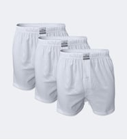Malabadi 3 Lü Paket Erkek Geniş Kalıp Boxer 3M024 (Beyaz)