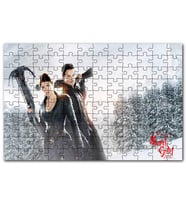 Cakapuzzle Fantezi Gretel Hansel Avcılar Silah Kış Cadı Puzzle Yapboz MDF(Ahşap) (1000 Parça)