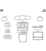 Meriç® Ford Focus Ön Torpido Kaplama (M.Klima) Maun 19 P. 2004-2012 (Alüminyum)