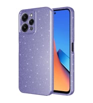 Xiaomi Redmi 12 Kılıf Kamera Korumalı Simli Lüks Koton Kılıf (Mor)